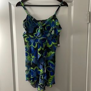 B. Street Colorful Spaghetti Strap With High Low Hem